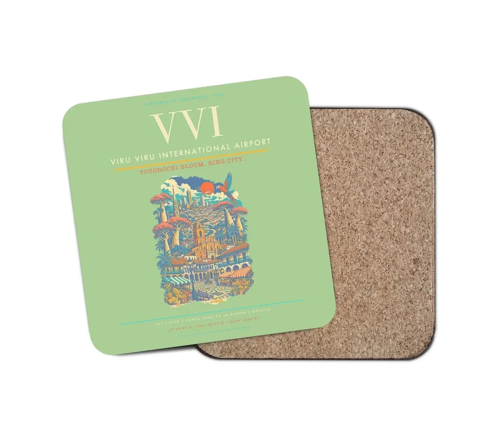 Viru Viru International Airport VVI Coaster 1-Piece - Light Green