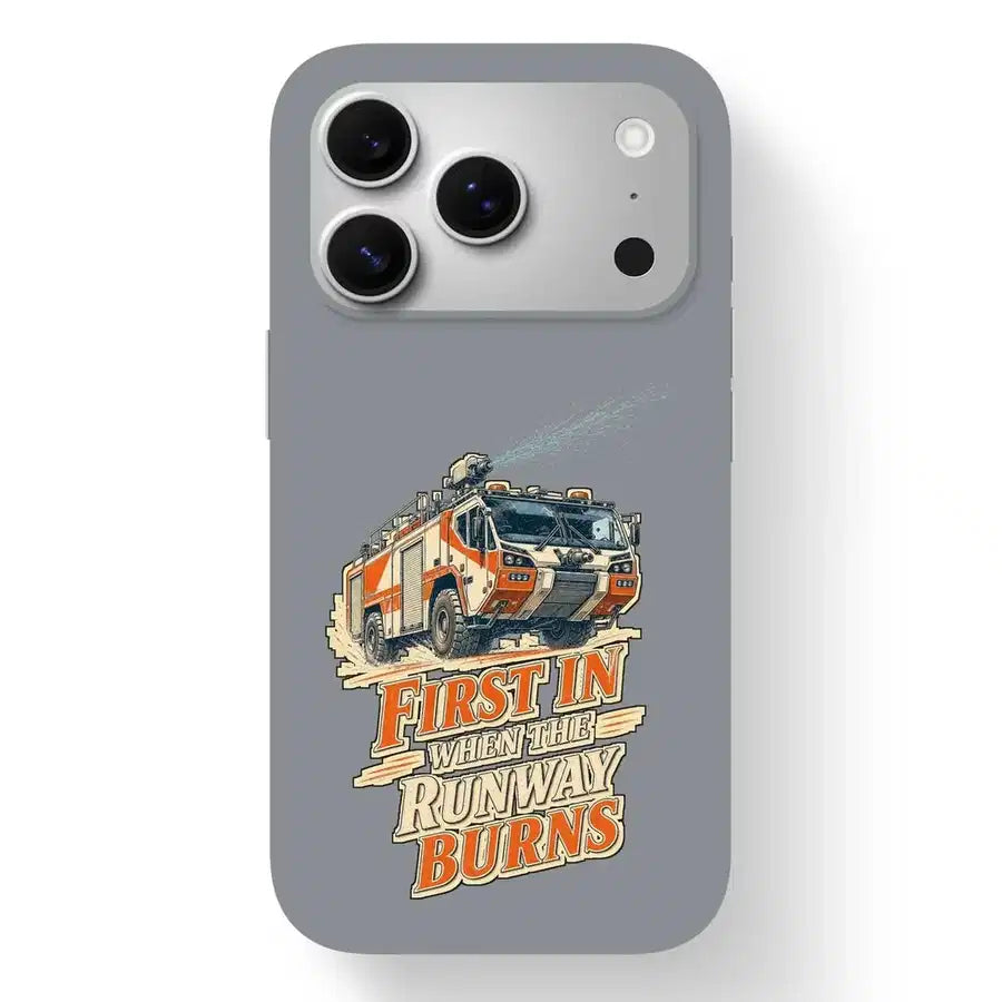 SIGNAL 580 - First In When The Runway Burns - MagSafe iPhone 17 Pro design on gray magsafe iphone 17 pro