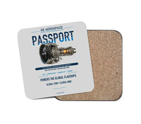 Thumbnail for Embraer ERJ145 design on light gray 1 piece coaster