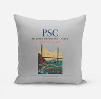 Thumbnail for Tri-Cities Airport (PSC) design on light gray pillow