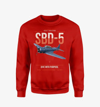 Thumbnail for SBD-5 Dauntless design on red sweatshirt