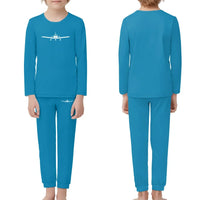 Thumbnail for Piper PA28 Silhouette Plane children pajamas - Light Blue