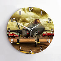 Thumbnail for Fighter Jet 35 at Airbase Wall Clock - view 2