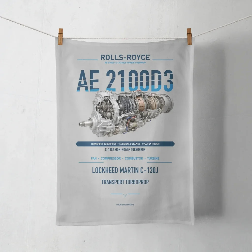 AE 2100D3 design on light gray towel