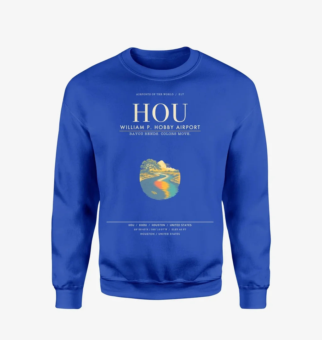 William P. Hobby Airport HOU Sweatshirt - Blue