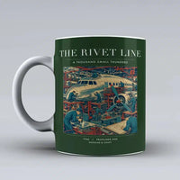 Thumbnail for VINTAGE G4170 - The Rivet Line - Ceramic Mug design on darkgreen