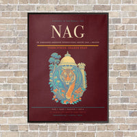Thumbnail for Dr. Babasaheb Ambedkar International Airport NAG — Nagpur vertical canvas print - framed - dark red background