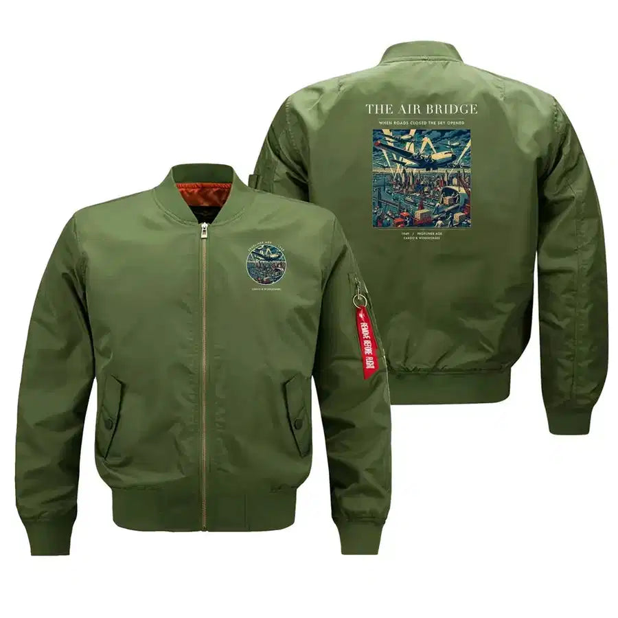 VINTAGE G4099 - The Air Bridge - Bomber Jacket design on green