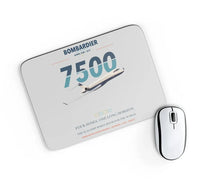 Thumbnail for Bombardier Global 7500 design on light gray rectangle mouse pad