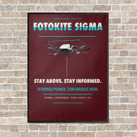 Thumbnail for Fotokite Sigma vertical canvas print - framed - dark red background