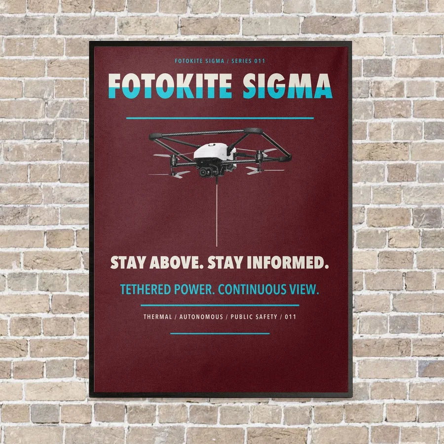 Fotokite Sigma vertical canvas print - framed - dark red background