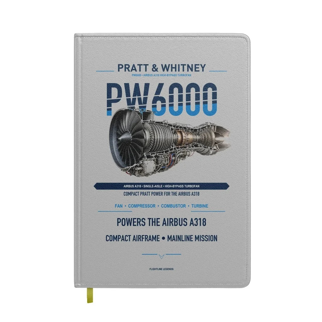 PW6000 design on light gray notebook