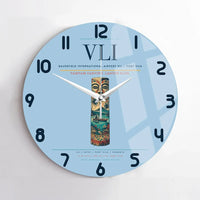 Thumbnail for Bauerfield International Airport (VLI) design on light blue no frame wall clock