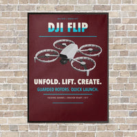 Thumbnail for DJI Flip vertical canvas print - framed - dark red background