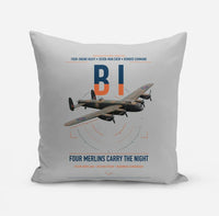 Thumbnail for Avro Lancaster B I design on light gray pillow