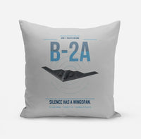 Thumbnail for B-2A Spirit design on light gray pillow