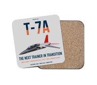 Thumbnail for T-7A Red Hawk design on light gray 1 piece coaster