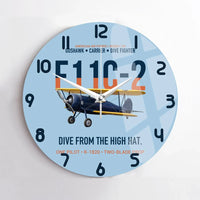 Thumbnail for F11C-2 Goshawk Dive from the High Hat design on light blue no frame wall clock