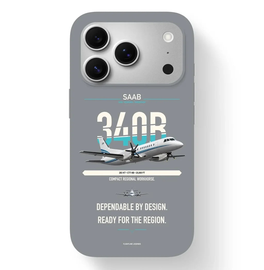 Saab 340B Case design on gray iphone case