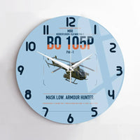 Thumbnail for MBB BO 105P PAH-1 design on light blue no frame wall clock