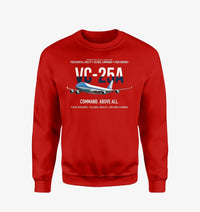 Thumbnail for VC-25A Air Force One Presidential Airlift design on red sweatshirt