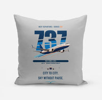 Thumbnail for Boeing 737 MAX 8 design on light gray pillow