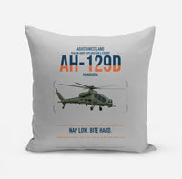 Thumbnail for AgustaWestland AH-129D Mangusta design on light gray pillow