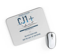 Thumbnail for Cessna Citation CJ1+ design on light gray rectangle mouse pad