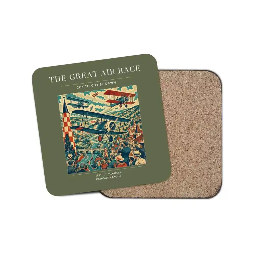 The Great Air Race - Designed Coasters design on green army 1-piece