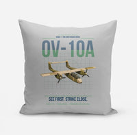 Thumbnail for OV-10A Bronco design on light gray pillow
