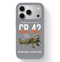 Thumbnail for Fiat CR.42 Falco design on gray magsafe iphone case, for iPhone 17 Pro