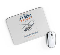 Thumbnail for Bell 412EPI design on light gray rectangle mouse pad