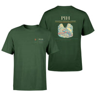 Thumbnail for Pocatello Regional Airport (PIH) design printed on dark green double-side t-shirt