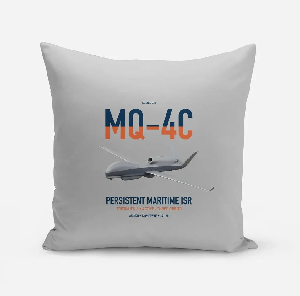 MQ-4C Triton IFC-4 design on light gray pillow