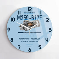 Thumbnail for M250-B17F design on light blue no frame wall clock