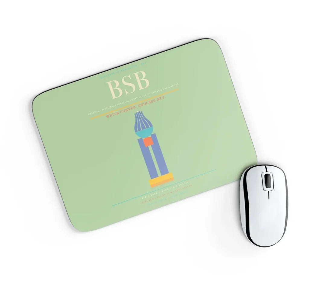 Brasilia - Presidente Juscelino Kubitschek International Airport BSB Mouse-Pad Rectangle - Light Green