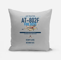 Thumbnail for Air Tractor AT-802F Fire Boss design on light gray pillow