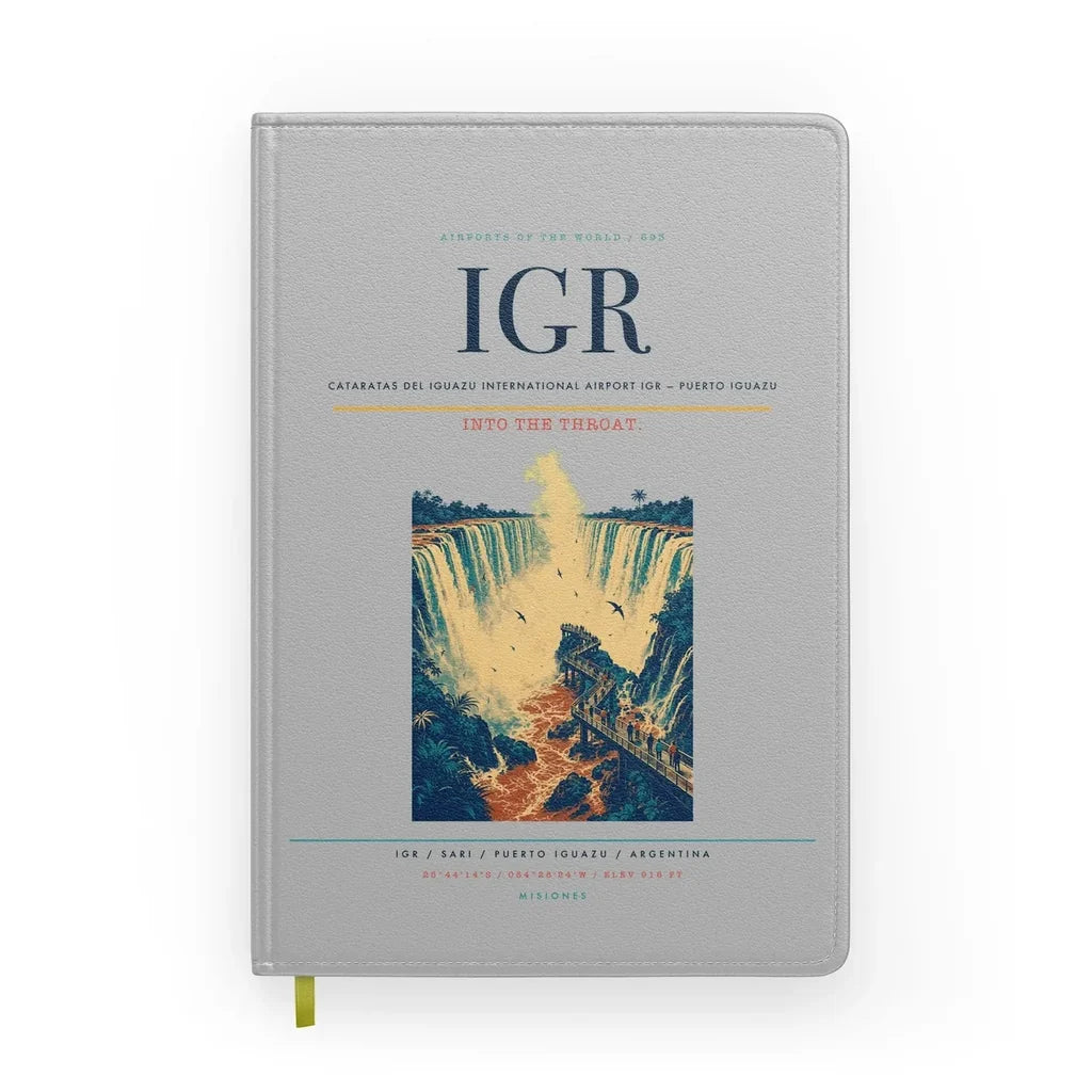 Cataratas del Iguazu International Airport (IGR) design on light gray notebook