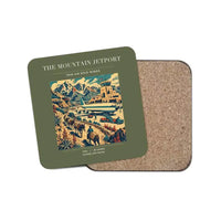Thumbnail for The Mountain Jetport - Designed Coasters design on green army 1-piece