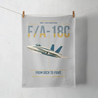 Thumbnail for F-A-18C Hornet design on light gray towel