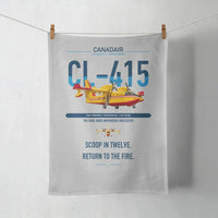 Thumbnail for Canadair CL-415 design on light gray towel