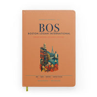 Thumbnail for Boston Logan International Airport (BOS) design on orange notebook