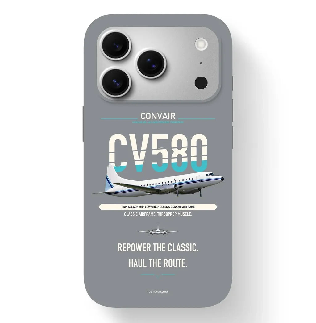 Convair 580 Case design on gray iphone case