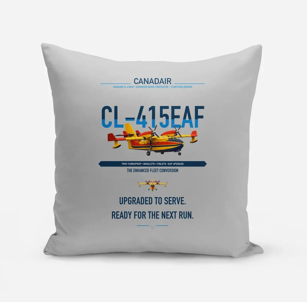Canadair CL-415EAF design on light gray pillow