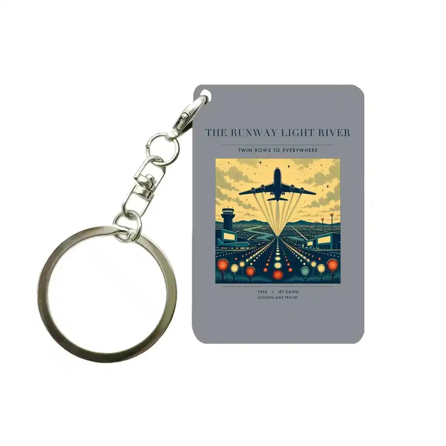 VINTAGE G4303 - The Runway Light River - Designed Key Chain design on gray