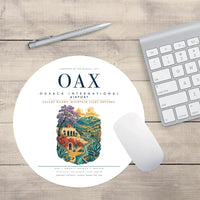 Thumbnail for Oaxaca International Airport (OAX) design on white round mouse pad