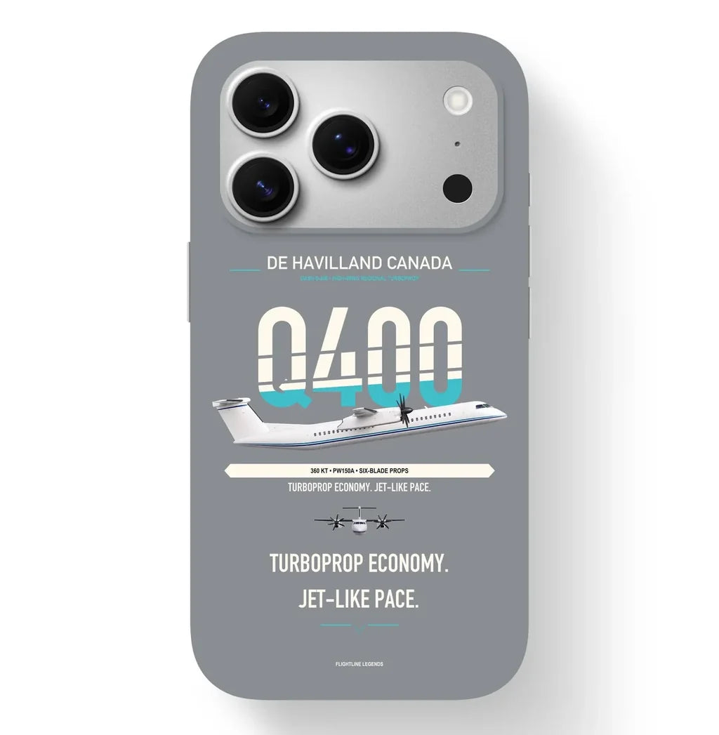 Dash 8-400 Case design on gray iphone case