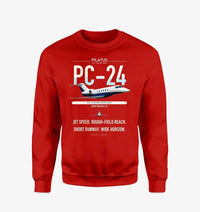 Thumbnail for Pilatus PC-24 design on red sweatshirt