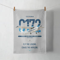 Thumbnail for Cessna 172 Skyhawk design on light gray towel