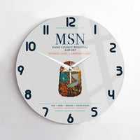 Thumbnail for Dane County Regional Airport Madison (MSN) design on light gray no frame wall clock